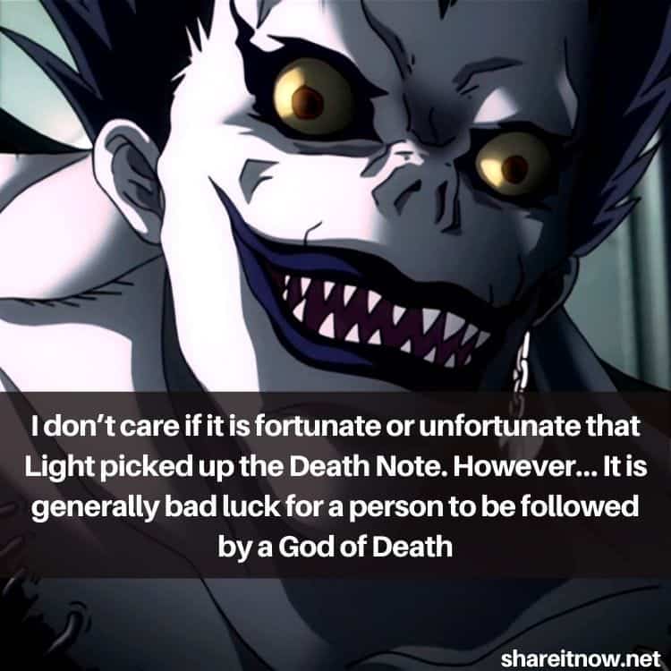 Featured image of post Ryuk Quotes Death Note Death note is a 2006 japanese dark fantasy supernatural thriller film based on the comic of the same title by tsugumi ohba and takeshi obata